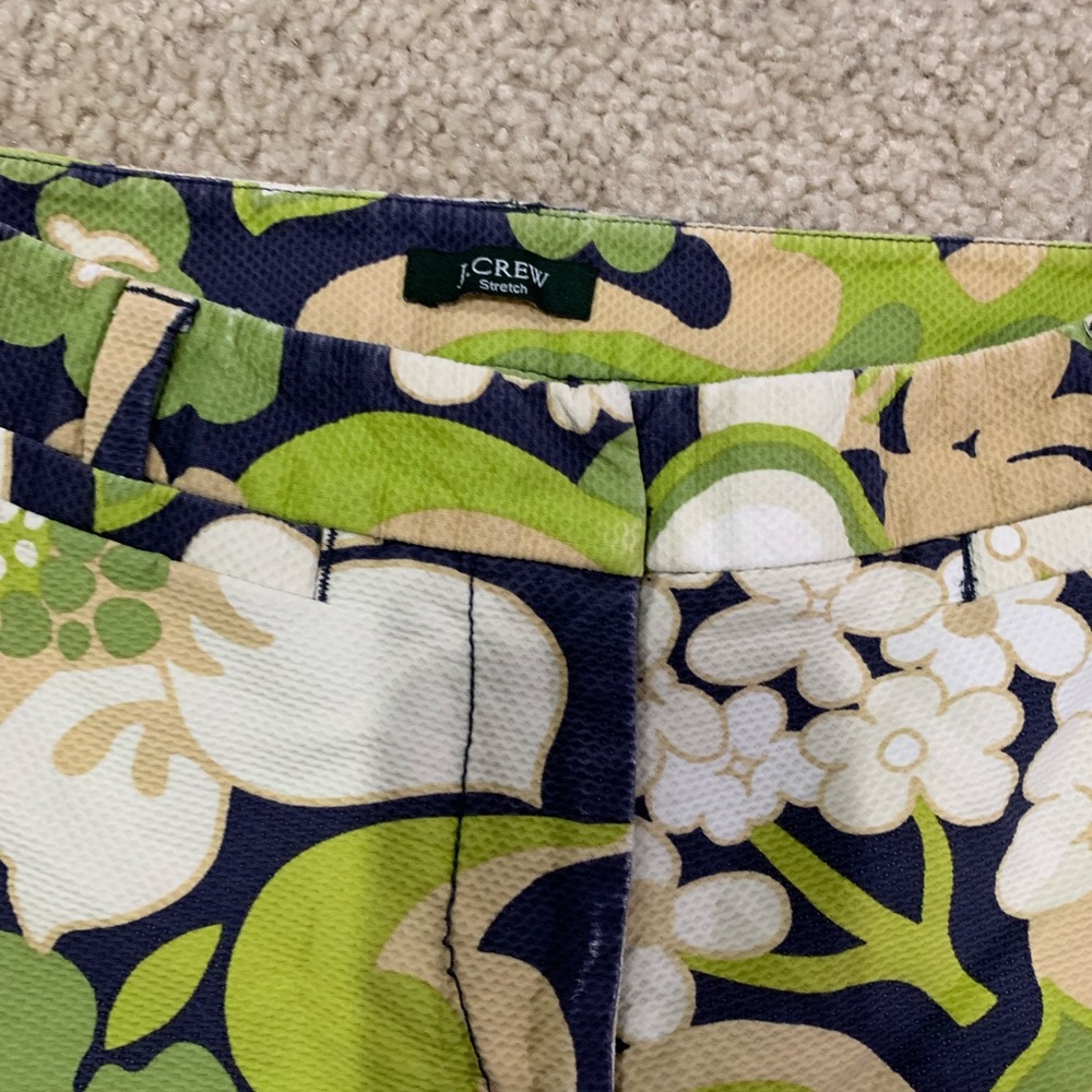 J Crew Stretch Pants Flower Pattern - Picture 3 of 8